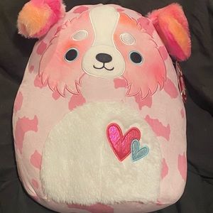 New Release Squushmallow Dagnos Australian Shepherd Pink NWT 14”